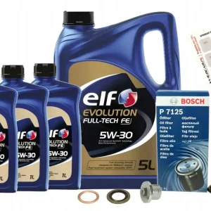 Filtr oleju Bosch P7125 + Olej 5W30 Elf Fulltech Fe Fiat Talento 1.6 2016- Darmowa dostawa