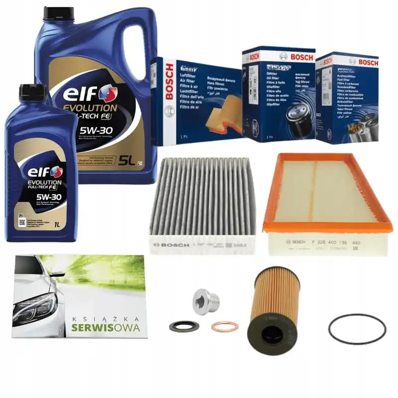 3 x filtr Bosch + olej 5w30 Elf Fe Renault Fluence Megane III 3 1.6 dCi Bezpieczna płatność