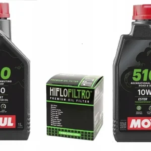 Olej Motul 5100 10W40 2L + Filtr Oleju Hiflo HF204 Kawasaki Honda Yamaha 4T Niska cena