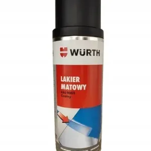 Bezpieczna płatność WURTH Lakier Czarny Mat Satyna Spray Szybkoschnący RAL9005 400ml Zestaw2szt