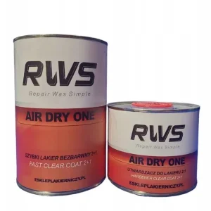 LAKIER BEZBARWNY RWS AIR DRY ONE FAST CLEAR COAT 2:1 1500ml 120min w 20c Promocja
