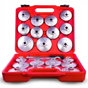 KLUCZE NASADOWE DO FILTRÓW OLEJU NASADKI ZESTAW 23 elementy Wysoka jakość