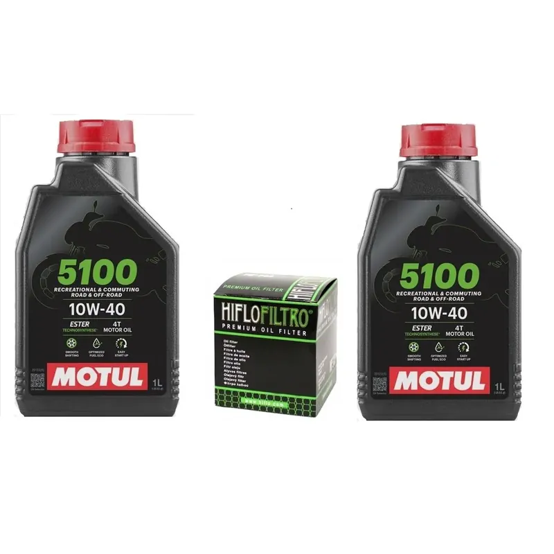 Tani 5100 10w40 2l, Hiflo Hf204 Kawasaki Honda Yamaha 4t