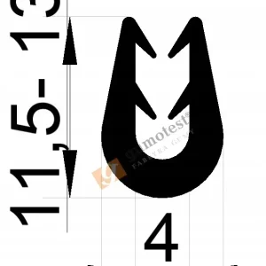 Uszczelka Krawędziowa B-309 Typ U Rant 2-3mm - 5M Bezpieczna płatność