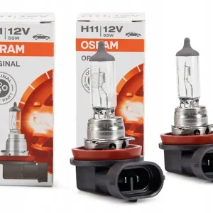 Zestaw Żarówka reflektora doświetlającego skrętu 12V 55W H11 świateł mgła Autentyczny