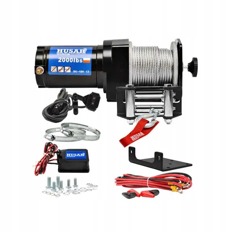 WYCIĄGARKA WCIĄGARKA LINOWA 907KG 12V LINA STALOWA Tani