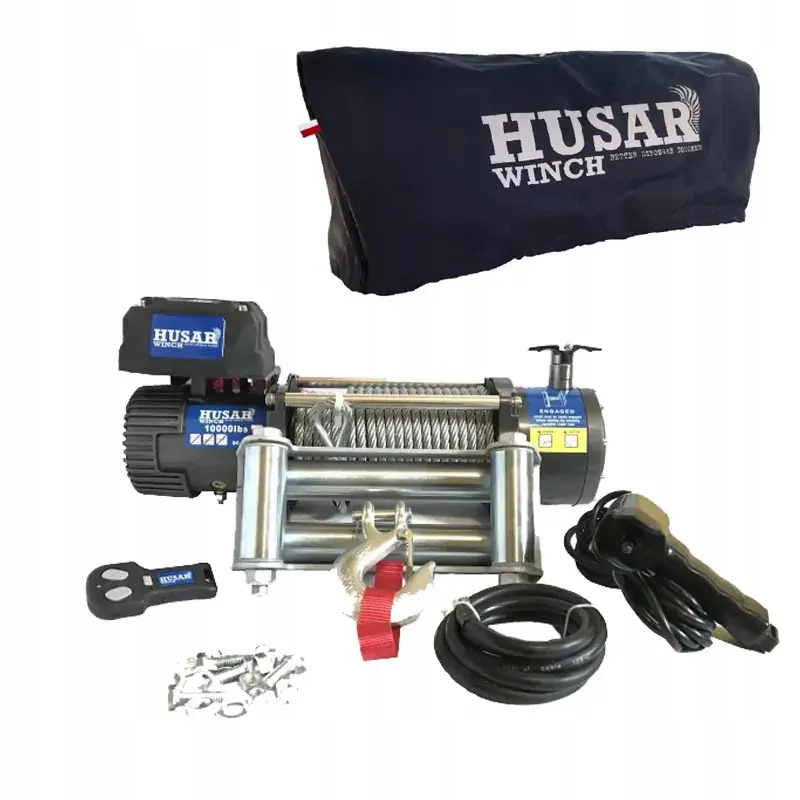 Ostatnia szansa WYCIĄGARKA 12V 4,5T LINA STALOWA 28 M + POKROWIEC