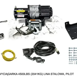 Kup teraz Bronco Wyciągarka 4500Lbs (2041Kg) Lina Stalowa 5.5Mm X 15.2M, Pilot