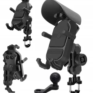 MOTOCYKLOWY UCHWYT TELEFON ANTYWIBRACYJNY PRZECIWDESZCZOWY SOLIDNY RAMY Popularny
