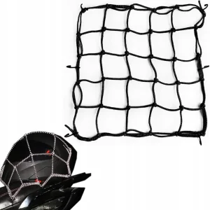 Tylko dziś ODBLASKOWA SIATKA MOTOCYKLOWA BAGAŻOWA PAJĄK NA SIEDZENIE GRUBA HAKI METAL