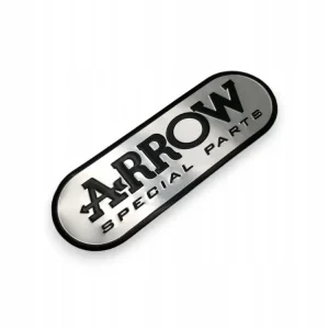 Nalepka LOGO Aluminium DO ARROW Naklejka Na Wydech Tłumik 135mm 45mm Kup teraz