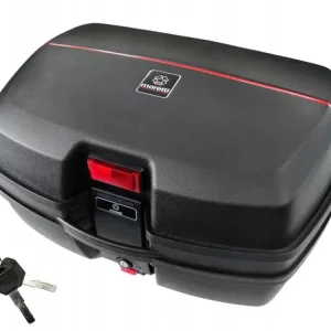 Kup teraz KUFER MOTOCYKL SKUTER ODPINANY 2 KASKI OPARCIE 45L