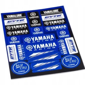 Ostatnia szansa Zestaw naklejek Yamaha Racing, niebieskie, arkusz 210x297 mm, 25 sztuk