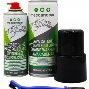 Premium ZESTAW DO CZYSZCZENIA I SMAROWANIA ŁAŃCUCHA MOTOCYKLA - MECCANOCAR