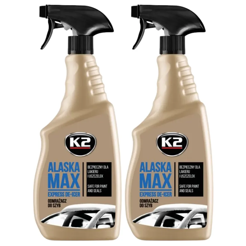 Odmrażacz szyb samochodowych płyn odmrażania spray K2 Alaska 700ml x2 Wysoka jakość