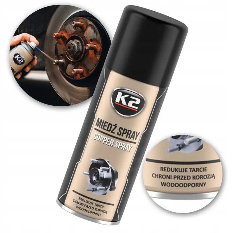 Szybkoschnący smar miedziowy K2 MIEDŹ SPRAY 400 ML WYSOKOTEMPERATUROWY Najlepsza cena