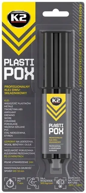 Popularny K2 PLASTIPOX MOCNY KLEJ DO PLASTIKU 25 G
