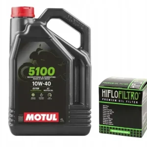 Zamów teraz Olej Motul 5100 10W40 4L + Filtr Oleju Hiflo HF138 4T Ma2 Gsx Gsf Sv Dl