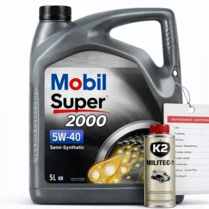 ZESTAW Mobil Super 2000 5W-30 5L + K2 Militec-1 250ml | Olej Silnikowy Oryginalny