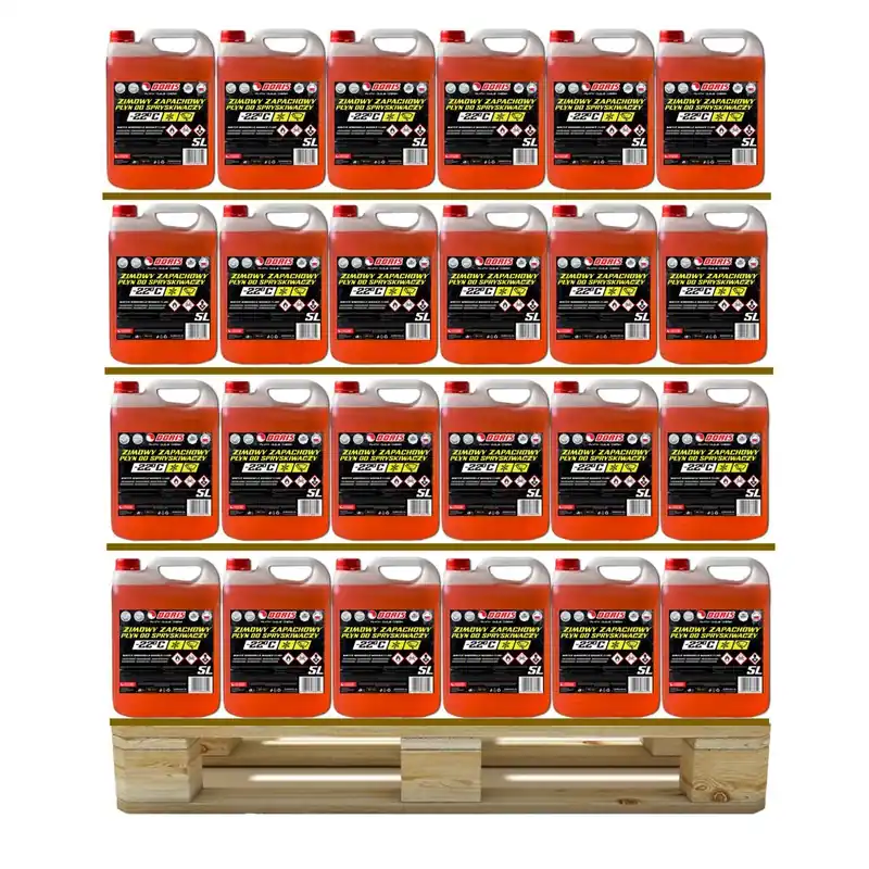 Tylko dziś Zimowy płyn do spryskiwaczy -22°C metanol ND. 660L Paleta 132szt x 5L