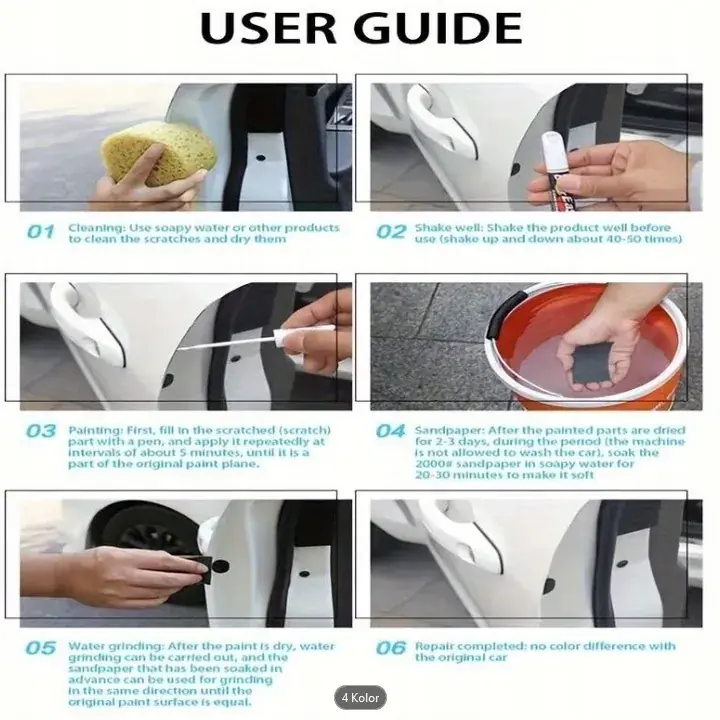 KOREKTOR NA RYSY CZARNY KREDKA DO USUWANIA RYS Z LAKIERU Kup teraz