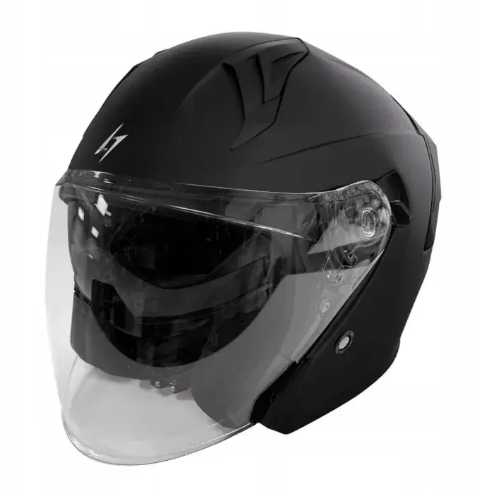 Kask Motocyklowy JET Otwarty STORMER RUN Black Matt czarny mat L Zwrot pieniędzy