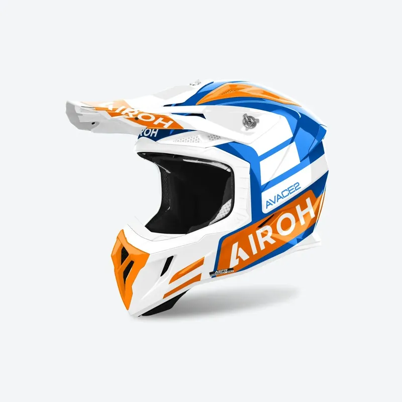 Rabat Airoh Kask Cross Enduro Aviator Ace 2 Sake Orange Gloss Pomarań/Biały/Nie M