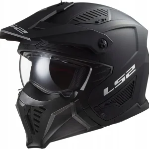 Tani KASK MOTOCYKLOWY SZCZĘKOWY LS2 OF606 DRIFTER SOLID MATT BLACK - 06