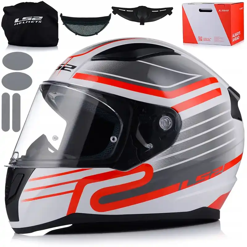 Zwrot pieniędzy KASK MOTOCYKLOWY LS2 FF353 RAPID II CIRCUIT WHITE SYSTEM PINLOCK ECER 22.06