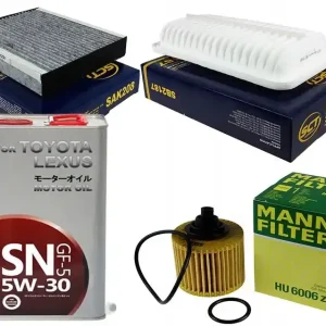 Zestaw filtrów Toyota Auris 1,3 1,6 1,8 olej 5w30 Tylko dziś