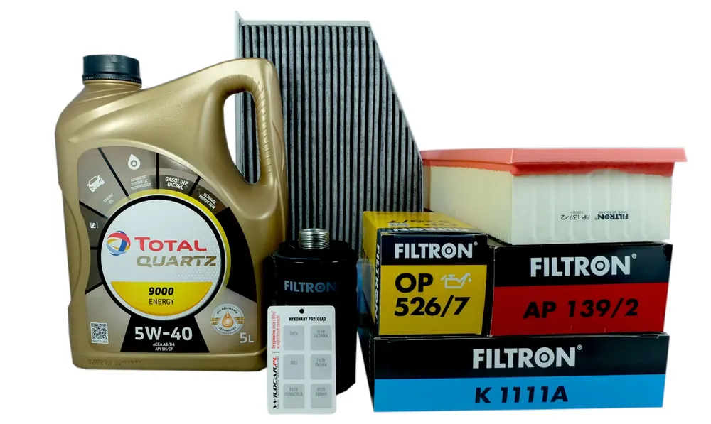 Autentyczny 3xFiltr +Olej 5W40 Audi A3 8P Q3 I TT 1.8 2.0 TFSI