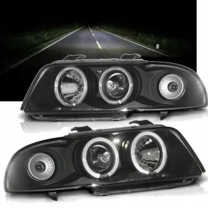 Bezpieczna płatność NOWE REFLEKTORY DO AUDI A4 OD 1994 DO 1998 SOCZEWKI RINGI LED Homologacja