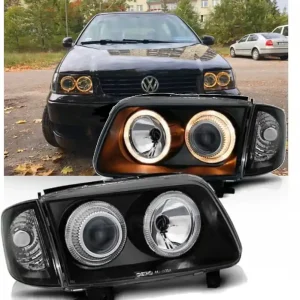 Wysoka jakość Niesamowite Lampy Reflektory Do VW POLO 6N2 Od 1999 Do 2001 SOCZEWKI DEPO