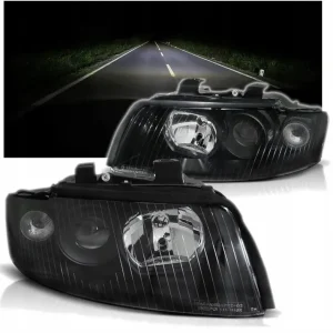 Zwrot pieniędzy Lampy Reflektory AUDI A4 B6 Od 2000 Do 2004 Roku H7/H7 Soczewki DEPO NOWE