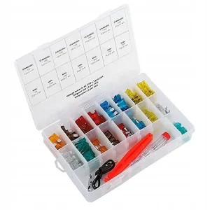 BEZPIECZNIKI SAMOCHODOWE PŁYTKOWE ZESTAW 150 EL. Rabat