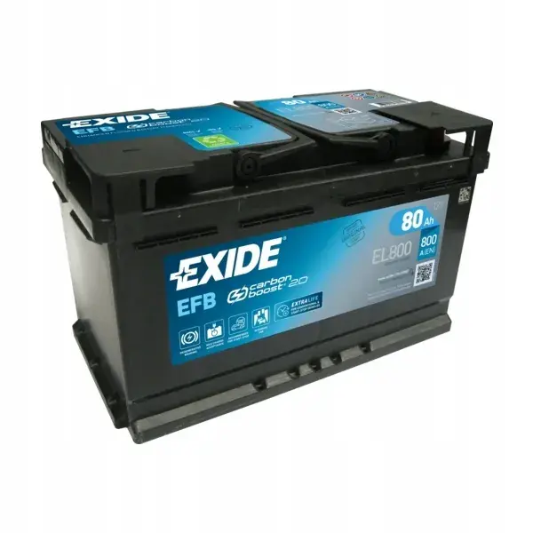 Akumulator Exide EL800 12V 80Ah 800A L4 EFB Start&Stop P+ - 22,1 kg Nowość