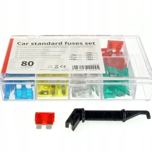 Bezpieczniki samochodowe płytkowe standard zestaw komplet 80 szt. MIX AMIO- Promocja