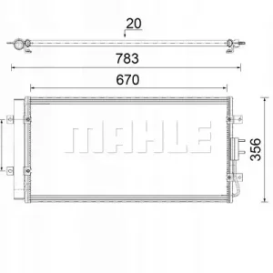 Wyprzedaż Skraplacz, klimatyzacja MAHLE AC 921 000P