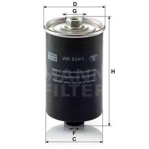 WK 834/1 MANN-FILTER FILTR PALIWA SEAT VW AUDI Najlepsza cena