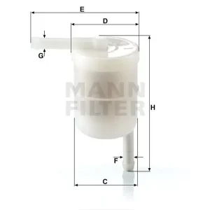 WK 42/12 MANN-FILTER FILTR PALIWA HYUNDAI NISSAN MICRA 1.0/1.2 83- Wysoka jakość