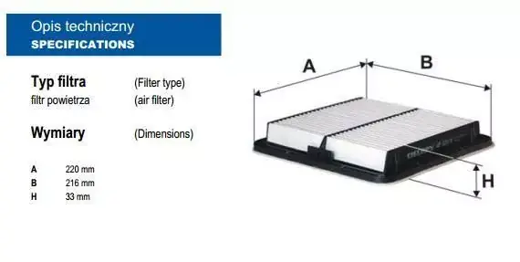 AP 121/3 FILTRON FILTR POWIETRZA Autentyczny