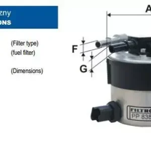 Autentyczny PP 838/8 Filtron Filtron filtr Paliwa