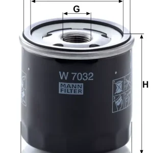 Wysoka jakość W7032 Mann-Filter filtr oleju