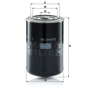 WD940/22 MANN Filtr Hydrauliczny Wysoka jakość
