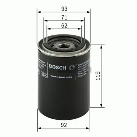 0451103278 BOSCH Filtr oleju Premium